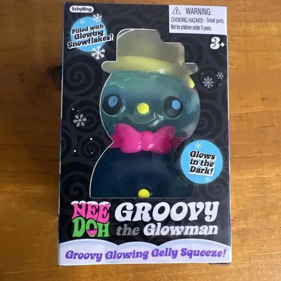 Nee Doh Squishmas GROOVY GLOWMAN‎ Snowman Gel Stress Relief CHRISTMAS Ball Toy - Picture 2 of 7